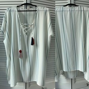 Surf Gypsy Striped Tunic Swim Cover-Up - Size M